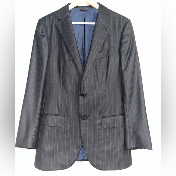 Ermenegildo Zegna Couture XXX Wool & Silk blend Suit Jacket 48R Navy designer
